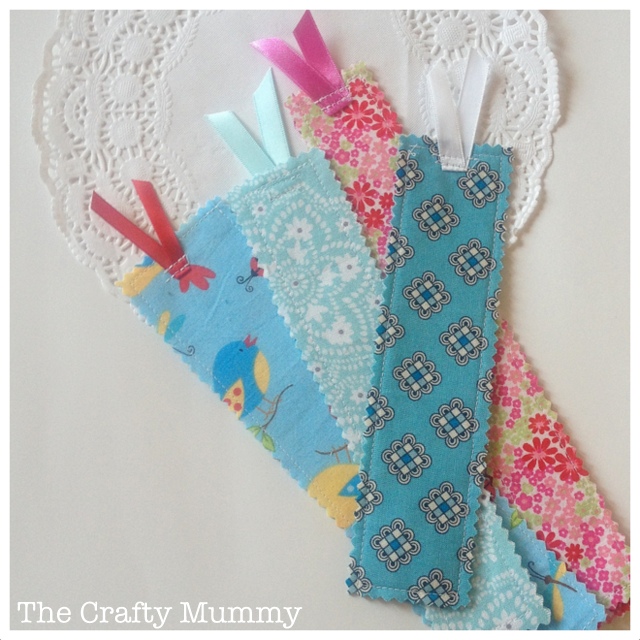 Fabric Scrap Bookmarks • The Crafty Mummy